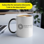 Personalized Logo Mug - Custom Ceramic Coffee Cup - Unique Branding Gift - Handcrafted Design for Promotions - Office or Home Drinkware