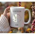 Customizable Logo Mug, Your Company Identifier or Brand Logo, Front and Back Logo Mug, Your Design Here, Team Logo Mug, Company Logo Gifts