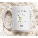 Customizable Logo Mug, Your Company Identifier or Brand Logo, Front and Back Logo Mug, Your Design Here, Team Logo Mug, Company Logo Gifts