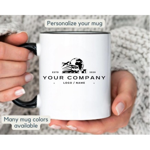 Custom Company Logo Coffee Mug Personlized Logo Coffee Cup Custom Mug Printed Mug Corporate Gifts Client Custom Dad Mom Wife Husband Mugs