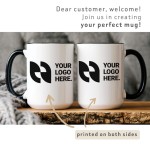 Custom company logo mug customized with corporate logo gift coffee mug Personalized Company Identifier cup Appreciation office mug with logo