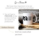 Custom company logo mug customized with corporate logo gift coffee mug Personalized Company Identifier cup Appreciation office mug with logo