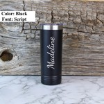 Personalized Tumbler With Lid, Insulated Engraved Cup, Bridesmaid proposal, Gifts for Her, Corporate Custom Logo, Custom Tumbler