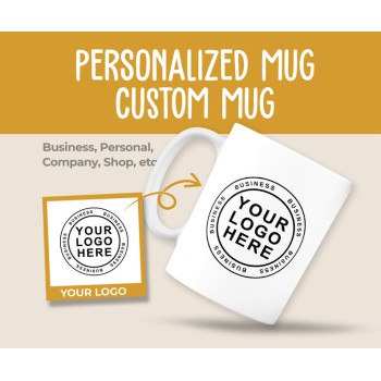 Print My Logo On Mugs, Custom Logo on Mug, Company Identifier on Mug, Corporate Gifts, Custom Gifts, Custom Mug Giveaway