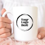 Custom Ceramic Mug - Personalized Mug - Wedding Gift Favor - Personalized Logo Mug - Office Mug - Company Logo Mug -  Customizable Logo Mug