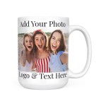 Custom Coffee Mug with Photo, Personalized Picture Coffee Cup, Anniversary Mug Gift for Him , Customizable Text Mug to Men, Gift for Dad