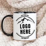 Company Logo Custom Coffee Mug Logo 11lz, Your Brand Name Business Wholesale Merchandize, Employee Owner Gift, Corporate Customer Client Mug