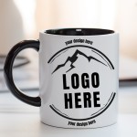 Company Logo Custom Coffee Mug Logo 11lz, Your Brand Name Business Wholesale Merchandize, Employee Owner Gift, Corporate Customer Client Mug