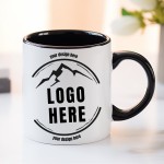 Company Logo Custom Coffee Mug Logo 11lz, Your Brand Name Business Wholesale Merchandize, Employee Owner Gift, Corporate Customer Client Mug