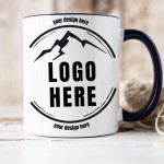 Company Logo Custom Coffee Mug Logo 11lz, Your Brand Name Business Wholesale Merchandize, Employee Owner Gift, Corporate Customer Client Mug